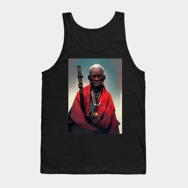 Old Black Samurai III Tank Top by diegosilva.arts